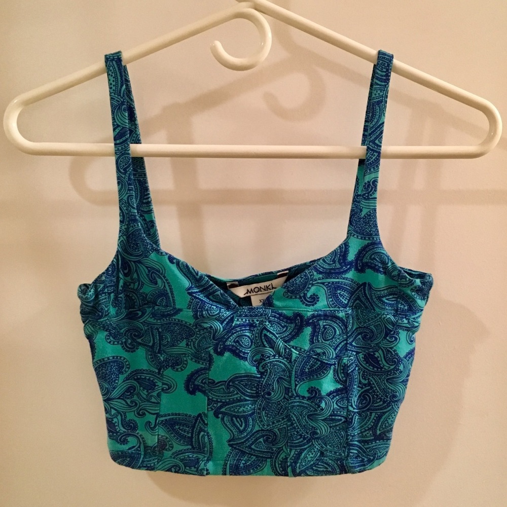 Blue crop top